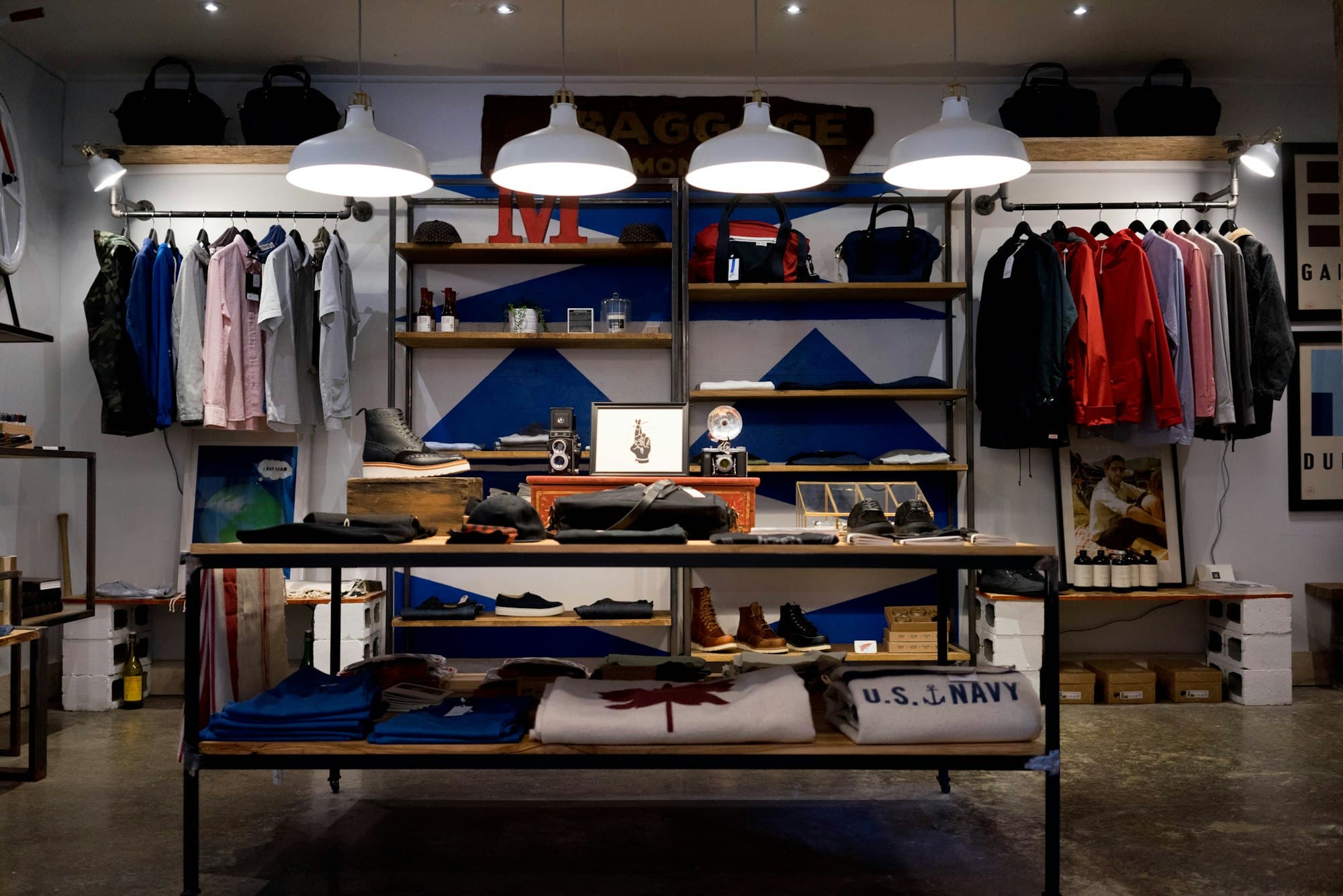 Modern clothing retail store interior